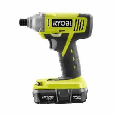 Ryobi P1870 One+ Lithium Ion Battery Powered 1/4 Inch 1,500 Inch Pound Impact Driver Kit (P236 Impact Driver, P102 18V Battery and P119 Charger Included)