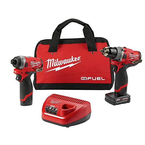 Milwaukee Electric Tools 2598-22 M12 Fuel 2 Pc Kit- 1/2" Hammer Drill & 1/4