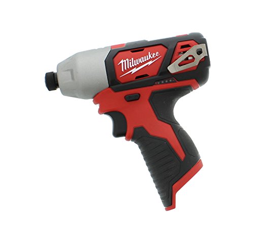 Milwaukee 2462-20 M12 1/4 Inch Hex Shank 12 Volt Lithium Ion Cordless 2,500 RPM 1,000 Inch Pounds Impact Driver w/ LED Light and Fuel Gauge (Battery Not Included, Power Tool Only)