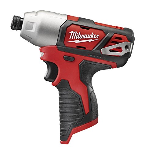 Milwaukee 2462-20 M12 1/4 Inch Hex Shank 12 Volt Lithium Ion Cordless 2,500 RPM 1,000 Inch Pounds Impact Driver w/ LED Light and Fuel Gauge (Battery Not Included, Power Tool Only)