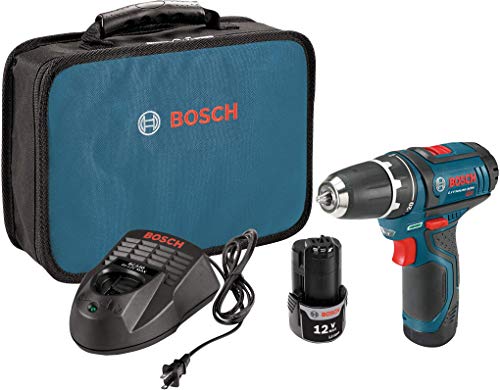 Bosch Power Tools Drill Kit - PS31-2A - 12-Volt, 3/8", Two Speed Driver, Cordless Drill Set - Includes Two Lithium Ion Batteries, 12V Charger, Screwdriver Bits and Soft Carrying Bag