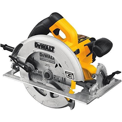DEWALT 7-1/4-Inch Circular Saw with Electric Brake, 15-Amp (DWE575SB)