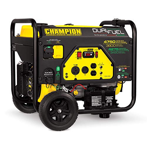 Champion Power Equipment 76533 3800-Watt Dual Fuel RV Ready Portable Generator with Electric Start