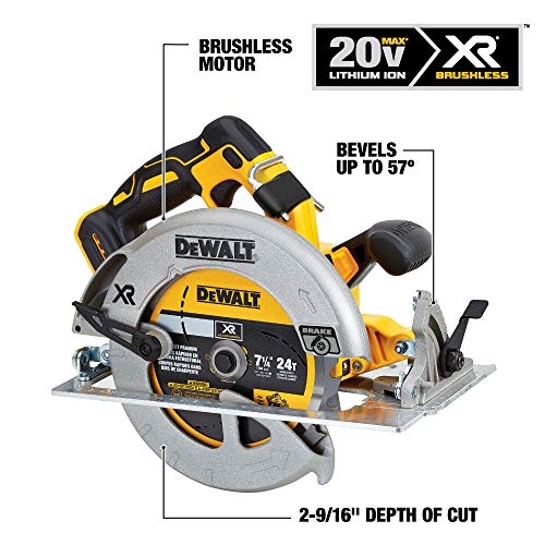 DEWALT 20V MAX 7-1/4-Inch Circular Saw with Brake, Tool Only (DCS570B)