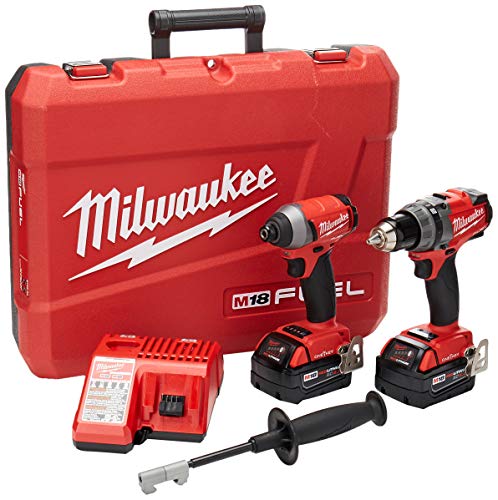 Milwaukee 2796-22 M18 FUEL ONE-KEY 18-Volt Lithium-Ion Brushless Cordless Hammer Drill/Impact Driver Combo Kit