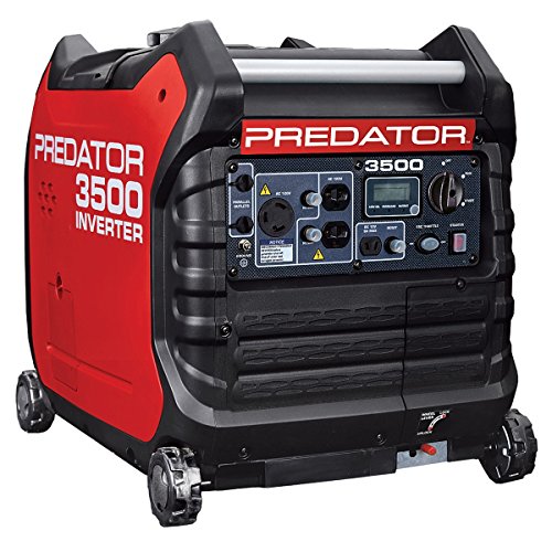 Predator 3500 Super Quiet Inverter Generator, Red