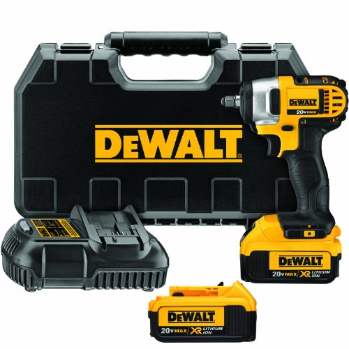 DEWALT 20V MAX Cordless Impact Wrench Kit with Hog Ring, 3/8-Inch (DCF883M2)