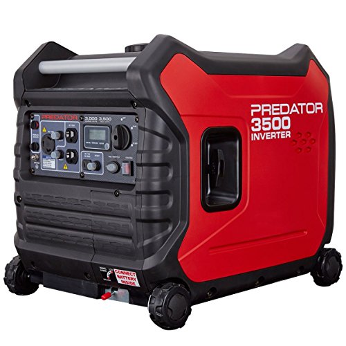 Predator 3500 Super Quiet Inverter Generator, Red