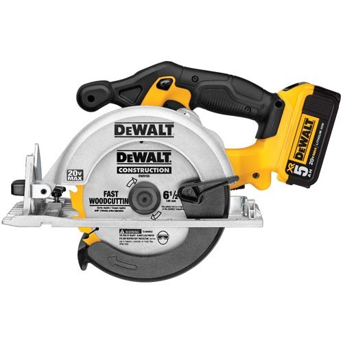 DEWALT 20V MAX 6-1/2-Inch Circular Saw Kit, 5.0-Ah (DCS391P1)