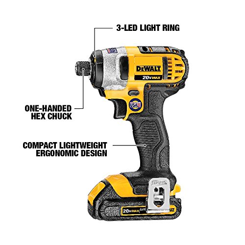 DEWALT DCK240C2 20v Lithium Drill Driver/Impact Combo Kit (1.3Ah)