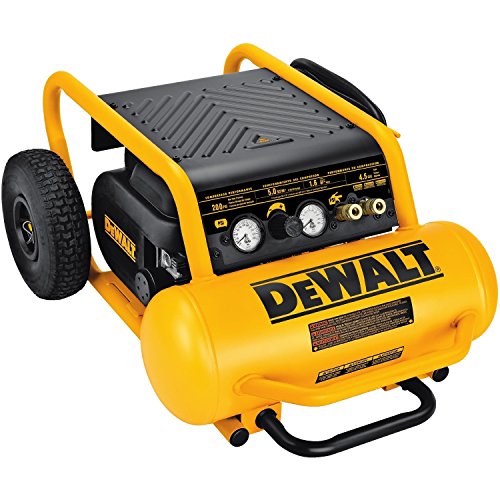 DEWALT D55146 4-1/2-Gallon 225-PSI Hand Carry Compressor with Wheels