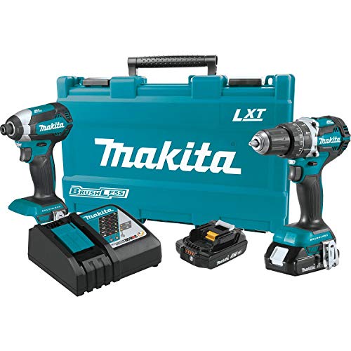 Makita XT269R 2 Amp 18V Compact LXT Lithium-Ion Brushless Cordless Combo Kit (2 Piece)
