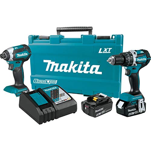 Makita XT269M 18V LXT Lithium-Ion Brushless Cordless 2-Pc. Combo Kit (4.0Ah),