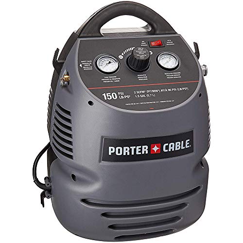PORTER-CABLE CMB15 (1.5 Gallon) Oil-Free Fully Shrouded / Hand Carry Compressor Kit with 25' Hose