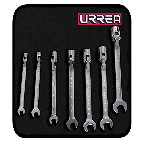 URREA 12-Point Flex Head Socket Wrench Set - 7-Piece (3/8" - 3/4