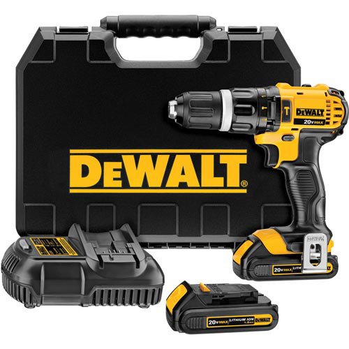 DEWALT 20V MAX Hammer Drill, Compact, 1.5-Amp Hour (DCD785C2)
