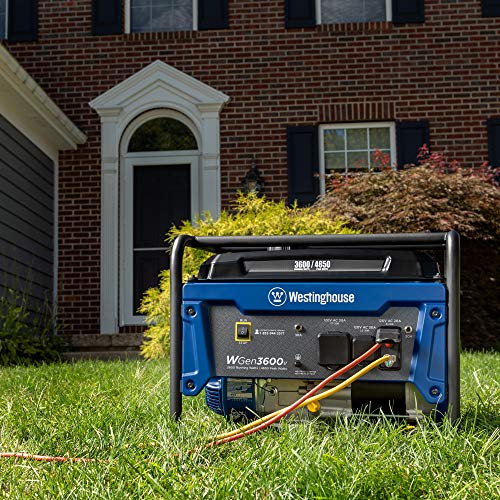 Westinghouse WGen3600v Portable Generator - 3600 Rated Watts & 4650 Peak Watts - Gas Powered - CARB Compliant