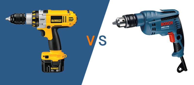 Corded Drill vs Cordless Drill [Pros, Cons & Differences]