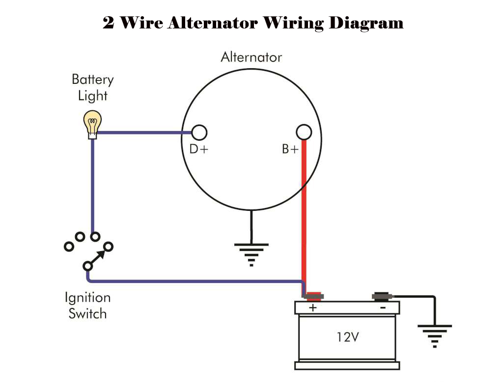 2 Wire Alternator Wiring Diagram