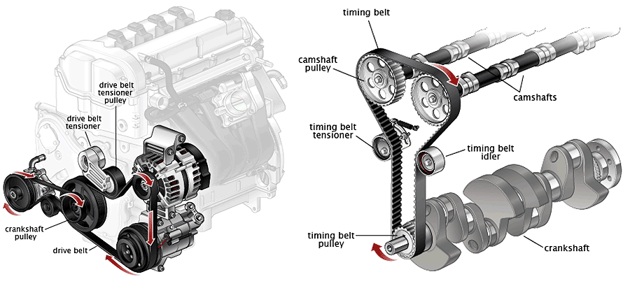 Are Serpentine Belt And Timing Belt The Same